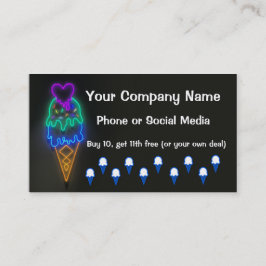 Affärskort för Slagit förmånskort för Ice Cream La Lojalitetskort