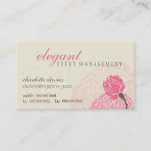 AFFÄRSKORT för snyggt: elegant ro rosa kräm Visitkort