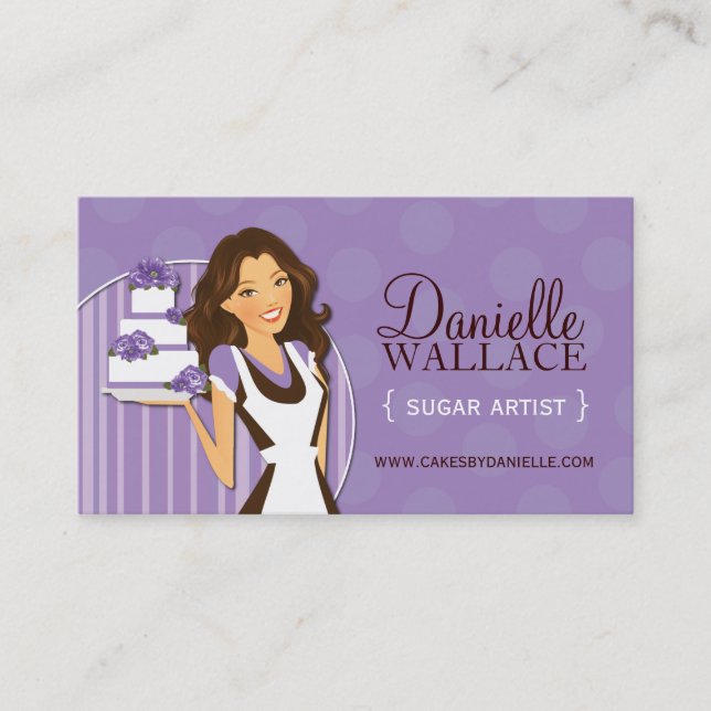Affärskort för sockerkonstnärer visitkort (Framsida)