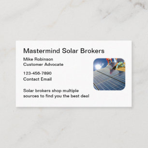 Affärskort för Solar System Broker Visitkort