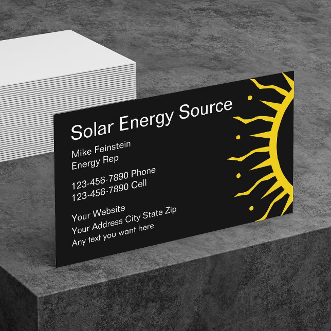 Affärskort för solenergi visitkort (Skapare uppladdad)