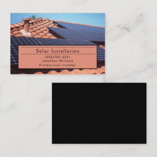 Affärskort för solenergiindestillationstjänst visitkort