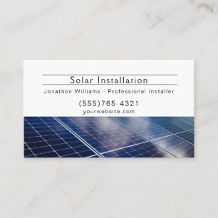 Affärskort för solenergiindestillationstjänst visitkort