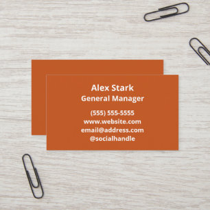 Affärskort för solid Orange Visitkort