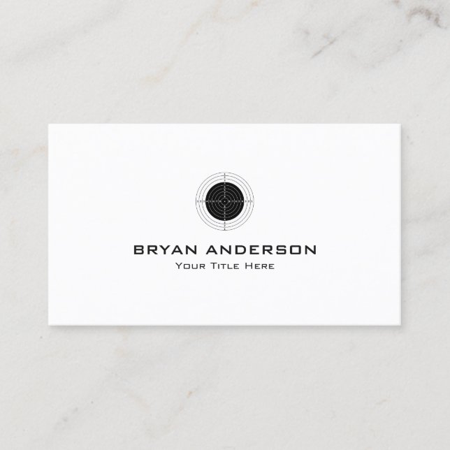 Affärskort för sportskytte visitkort (Framsida)