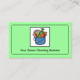 affärskort för Städning anpassade för grönt Visitkort