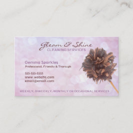 Affärskort för Städning av rosa Visitkort