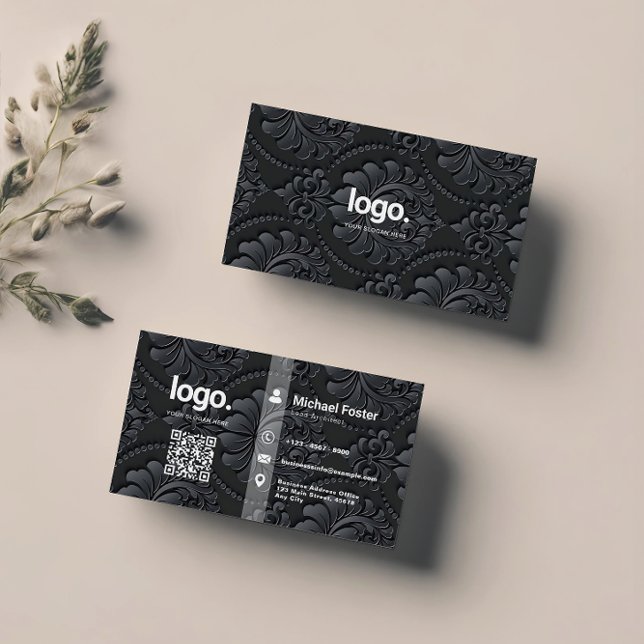 Affärskort för svart Elegant för personlig Profess Visitkort (Skapare uppladdad)