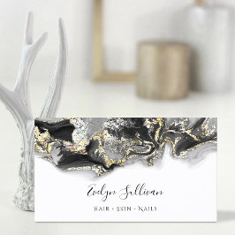 affärskort för svart marbling-design visitkort
