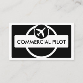 Affärskort för svartvita enkla handelspiloter visitkort