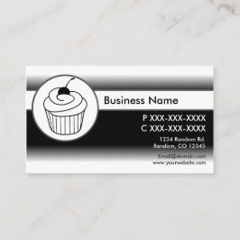 Affärskort för svartvita fade cupkakor-anpassnings visitkort