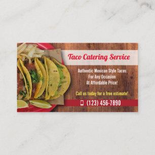 Affärskort för Tacos Catering Visitkort