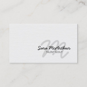 Affärskort för talent scout Cursive Monogram Visitkort