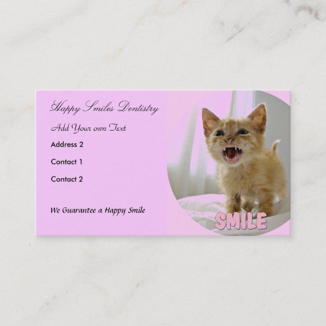 Affärskort för tandtandläkare visitkort (Framsida)