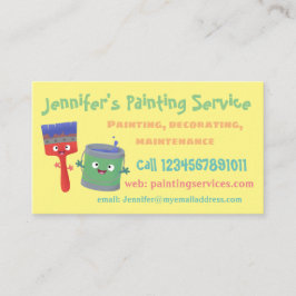 Affärskort för tecknad av målningstjänsten för Cut Visitkort