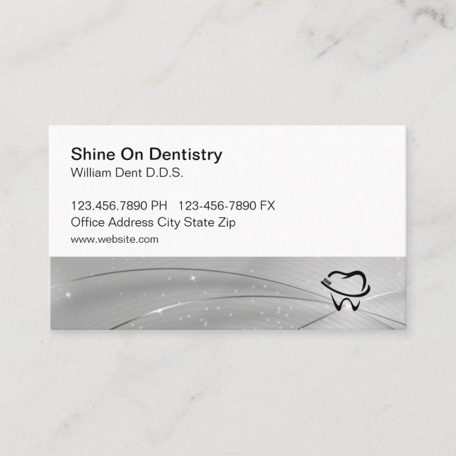 Affärskort för tema för Classy Dentist Visitkort (Framsida)