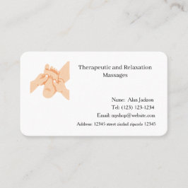 Affärskort för terapi- och relaxeringsmassage visitkort