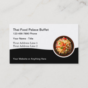 Affärskort för Thai Food Restaurang-Cuisine Visitkort