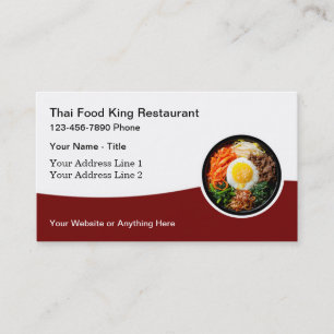 Affärskort för thailändska Food Restaurang Asian C Visitkort