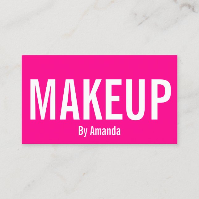 Affärskort för trendig av rosa av minsta möjliga k visitkort (Framsida)