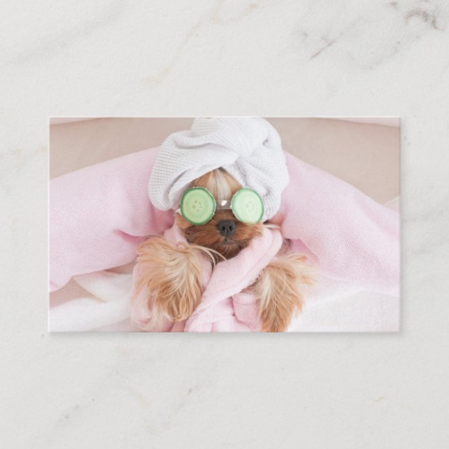 affärskort för trimning av hund visitkort (Framsida)