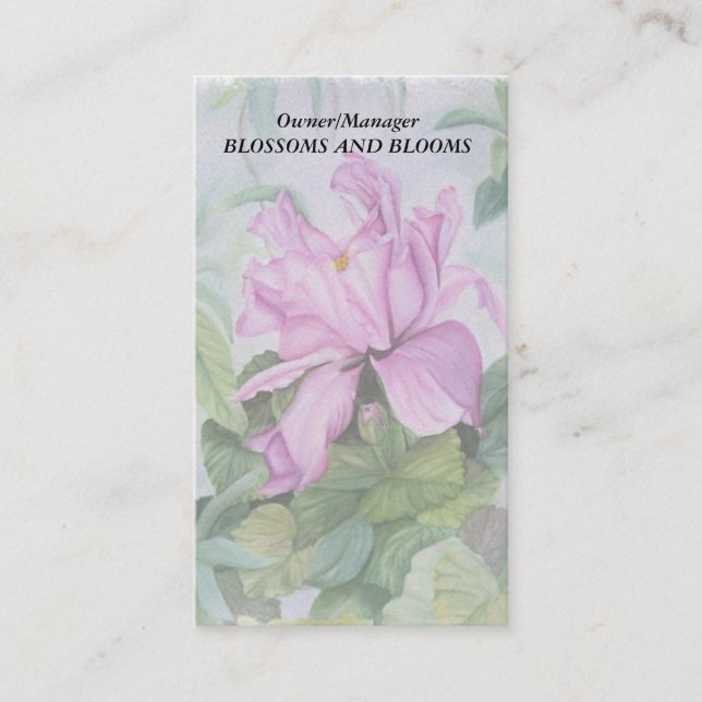 AFFÄRSKORT FÖR TROPISKT ROSA-ANPASSADE-ORCHID VISITKORT (Framsida)