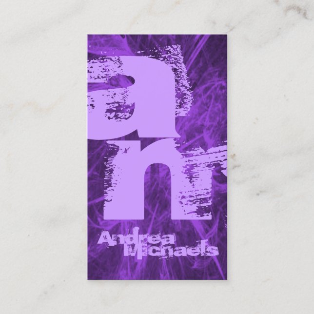 Affärskort för två tonyper, monogram visitkort (Framsida)