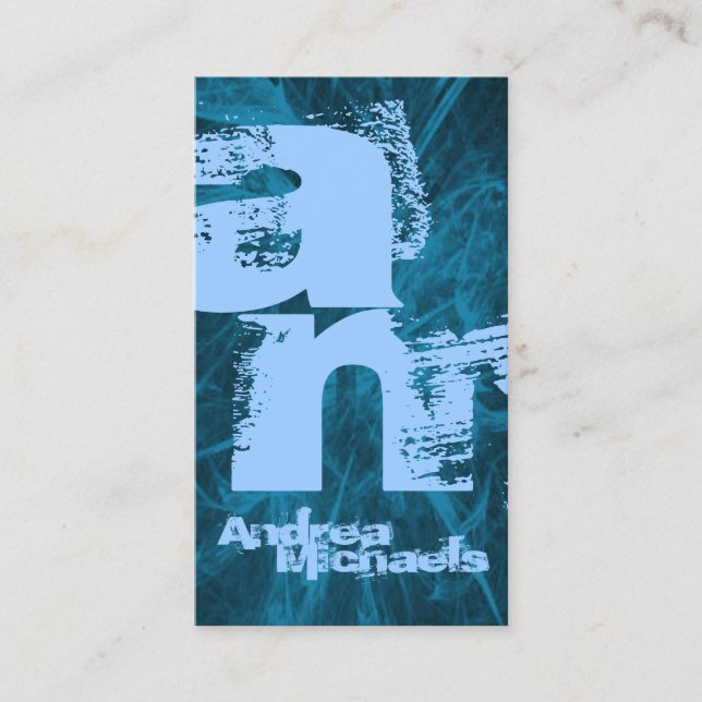 Affärskort för två tonyper, monogram visitkort (Framsida)