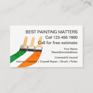 AFFÄRSKORT för UK Paint Contraktor Visitkort