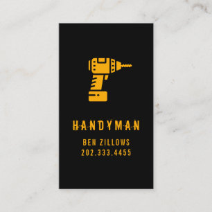 Affärskort för underhåll, byggnation, Handyman Visitkort
