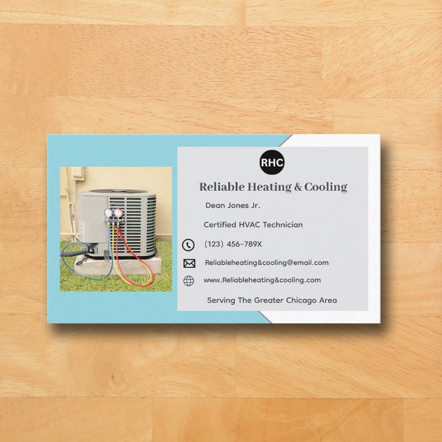 Affärskort för uppvärmning av värmeisoleringsskikt visitkort (Blue AC Business Card )