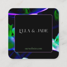 Affärskort för utskrift av Bright Blommigt