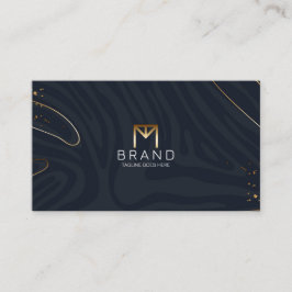 Affärskort för Vågrät med hand plockade Dubbla sid Visitkort