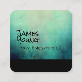 affärskort för vattenfärgsdesign, anpassningsbar fyrkantigt visitkort