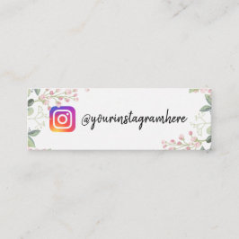 affärskort för vattenfärgsförebild för Blommigt Mini Visitkort