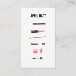 Affärskort för vattenfärgsmakeup-artist visitkort