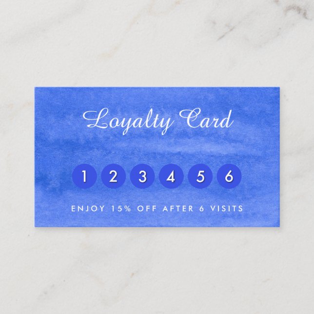 Affärskort för vattenfärgsperiwinkle visitkort (Framsida)