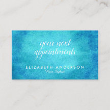 Affärskort för vattenfärgsturkos