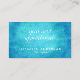 Affärskort för vattenfärgsturkos visitkort