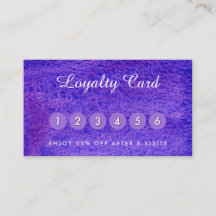 Affärskort för vattenfärgsviolett