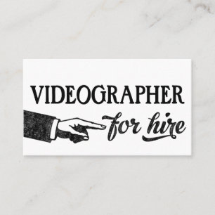 Affärskort för Videograf - Vintage för Coola Visitkort
