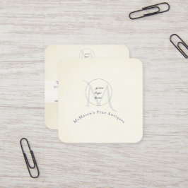 Affärskort för vit ruta på Logotypen Fyrkantigt Visitkort