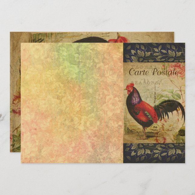 Affärskort för vykort för fransk (Fram/baksida)