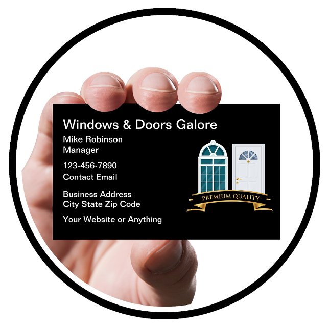 Affärskort för Windows- och dörrbyggen Visitkort (Skapare uppladdad)