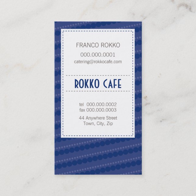 AFFÄRSKORT:: funky-meny 2 Visitkort (Framsida)