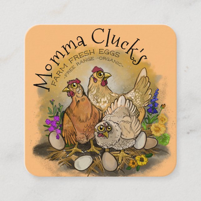 Affärskort Fyrkantigt Visitkort (Framsida)