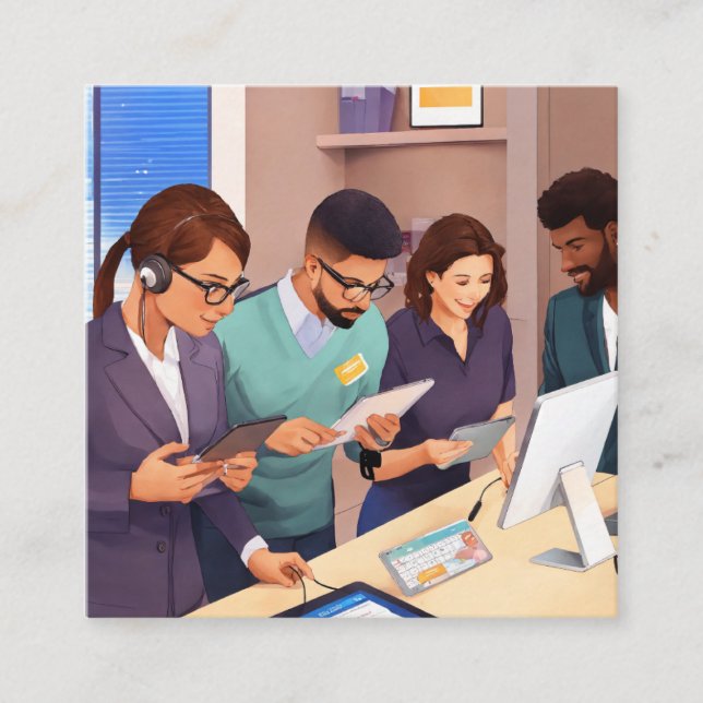 Affärskort Fyrkantigt Visitkort (Framsida)