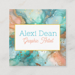 Affärskort Fyrkantigt Visitkort