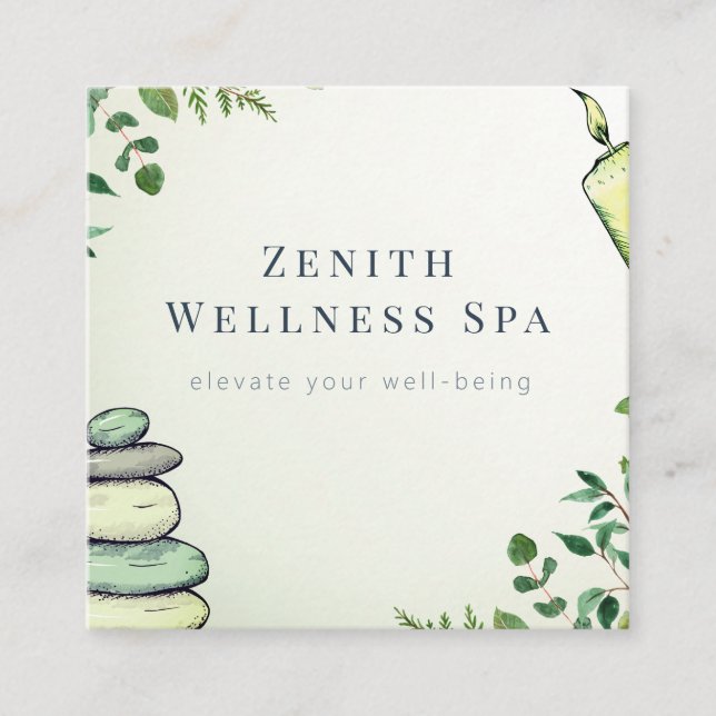 Affärskort Fyrkantigt Visitkort (Framsida)