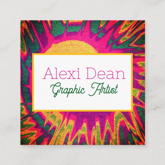 Affärskort Fyrkantigt Visitkort (Framsida)